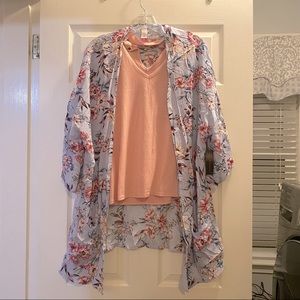 2 piece set - cami and floral cardigan